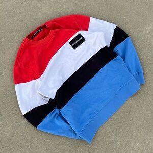 Calvin Klein Jeans Red and White Sweatshirt with Logo